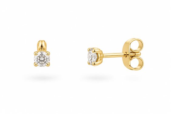Orecchini Lo Scrigno Gioielli in Oro Zircone PUNTO LUCE GIALLO - PUNTO LUCE GIALLO
